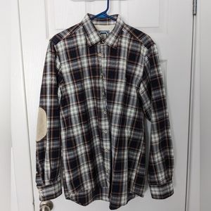 Vintage Ivy Made in Canada button down shirt with elbow patches